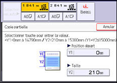 Illustration de l'écran du panneau de commande