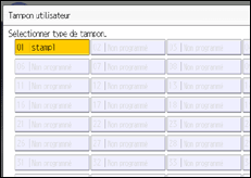 Illustration de l'écran du panneau de commande
