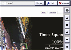 Illustration de l'écran du panneau de commande