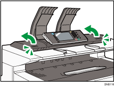 Illustration de l'intérieur du capot du scanner 