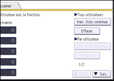 Illustration de l'écran du panneau de commande