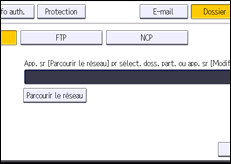 Illustration de l'écran du panneau de commande