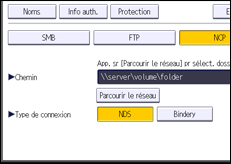 Illustration de l'écran du panneau de commande