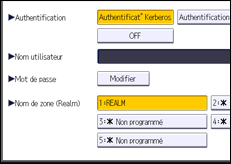 Illustration de l'écran du panneau de commande