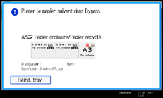 Illustration de l'écran du panneau de commande