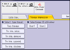 Illustration de l'écran du panneau de commande