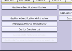 Illustration de l'écran du panneau de commande