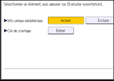 Illustration de l'écran du panneau de commande