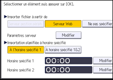 Illustration de l'écran du panneau de commande