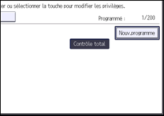 Illustration de l'écran du panneau de commande