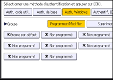 Illustration de l'écran du panneau de commande