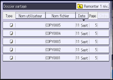 Illustration de l'écran du panneau de commande