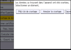 Illustration de l'écran du panneau de commande