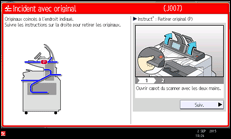 Illustration de l'écran du panneau de commande