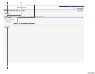 Illustration de l'écran du navigateur Web avec légende numérotée