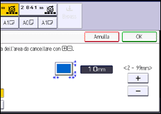 Illustrazione della schermata sul pannello di controllo