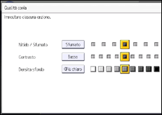 Illustrazione della schermata sul pannello di controllo