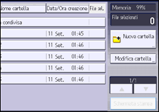 Illustrazione della schermata sul pannello di controllo