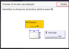 Illustrazione della schermata sul pannello di controllo