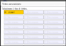 Illustrazione della schermata sul pannello di controllo