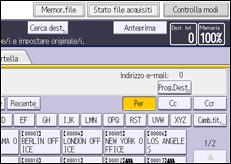 Illustrazione della schermata sul pannello di controllo