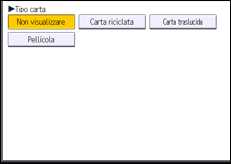 Illustrazione della schermata sul pannello di controllo