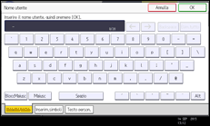 Illustrazione della schermata sul pannello di controllo