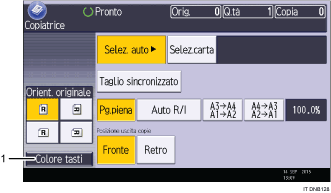 Illustrazione numerata pannello di controllo