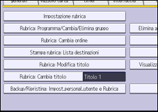 Illustrazione della schermata sul pannello di controllo