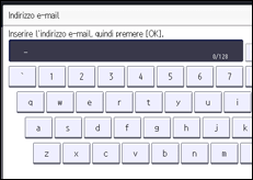 Illustrazione della schermata sul pannello di controllo