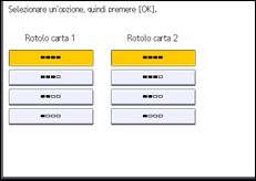 Illustrazione della schermata sul pannello di controllo