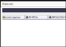 Illustrazione della schermata sul pannello di controllo