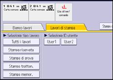 Illustrazione della schermata sul pannello di controllo