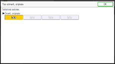 Illustrazione della schermata sul pannello di controllo