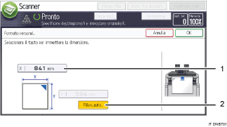 Illustrazione numerata pannello di controllo