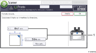 Illustrazione numerata pannello di controllo
