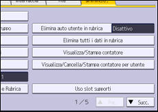 Illustrazione della schermata sul pannello di controllo