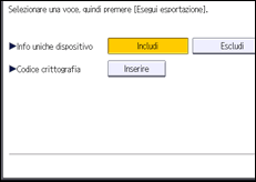 Illustrazione della schermata sul pannello di controllo