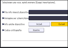 Illustrazione della schermata sul pannello di controllo
