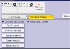 Illustrazione della schermata sul pannello di controllo