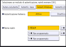 Illustrazione della schermata sul pannello di controllo