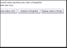 Illustrazione della schermata sul pannello di controllo
