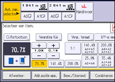 Afbeelding van bedieningspaneel