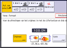 Afbeelding van bedieningspaneel