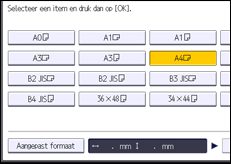 Afbeelding van bedieningspaneel