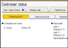 Afbeelding van bedieningspaneel