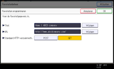 Afbeelding van bedieningspaneel