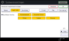 Afbeelding van bedieningspaneel