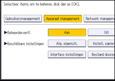 Afbeelding van bedieningspaneel