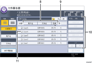 已编号的操作面板屏幕插图